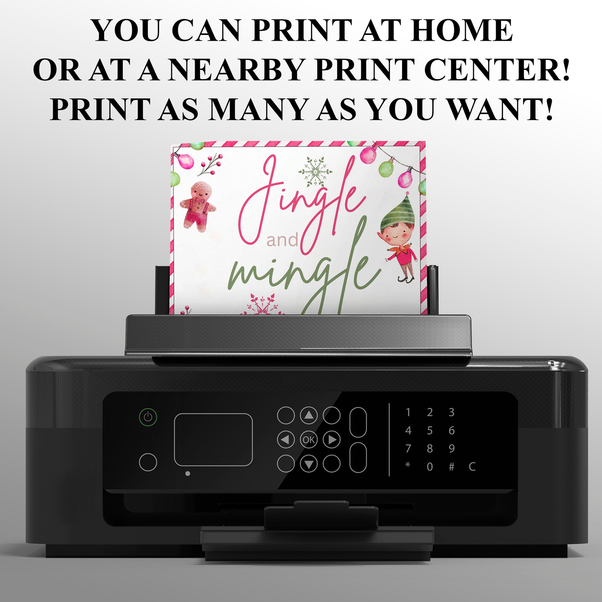 Jingle & Mingle Christmas Party Invitation Template - CreativeRino