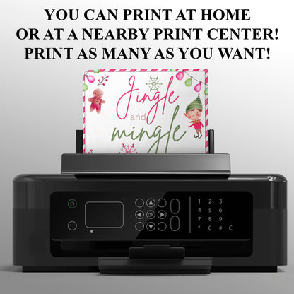 Jingle & Mingle Christmas Party Invitation Template - CreativeRino