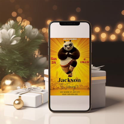 Kung Fu Panda Birthday Invitation Template - CreativeRino