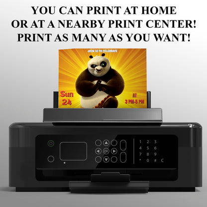 Kung Fu Panda Birthday Invitation Template - CreativeRino