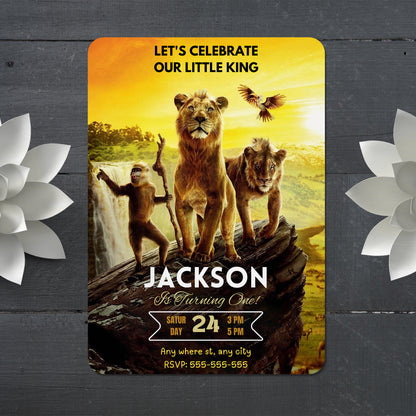 Mufasa The Lion King Birthday Invitation Template - CreativeRino