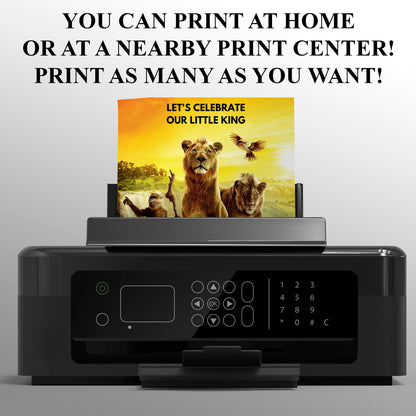 Mufasa The Lion King Birthday Invitation Template - CreativeRino