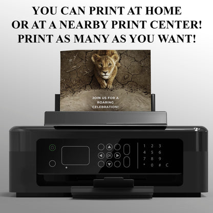 Mufasa The Lion King Birthday Invitation Template - CreativeRino