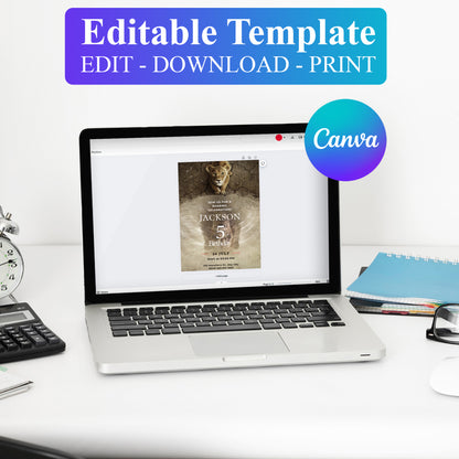 Mufasa The Lion King Birthday Invitation Template - CreativeRino