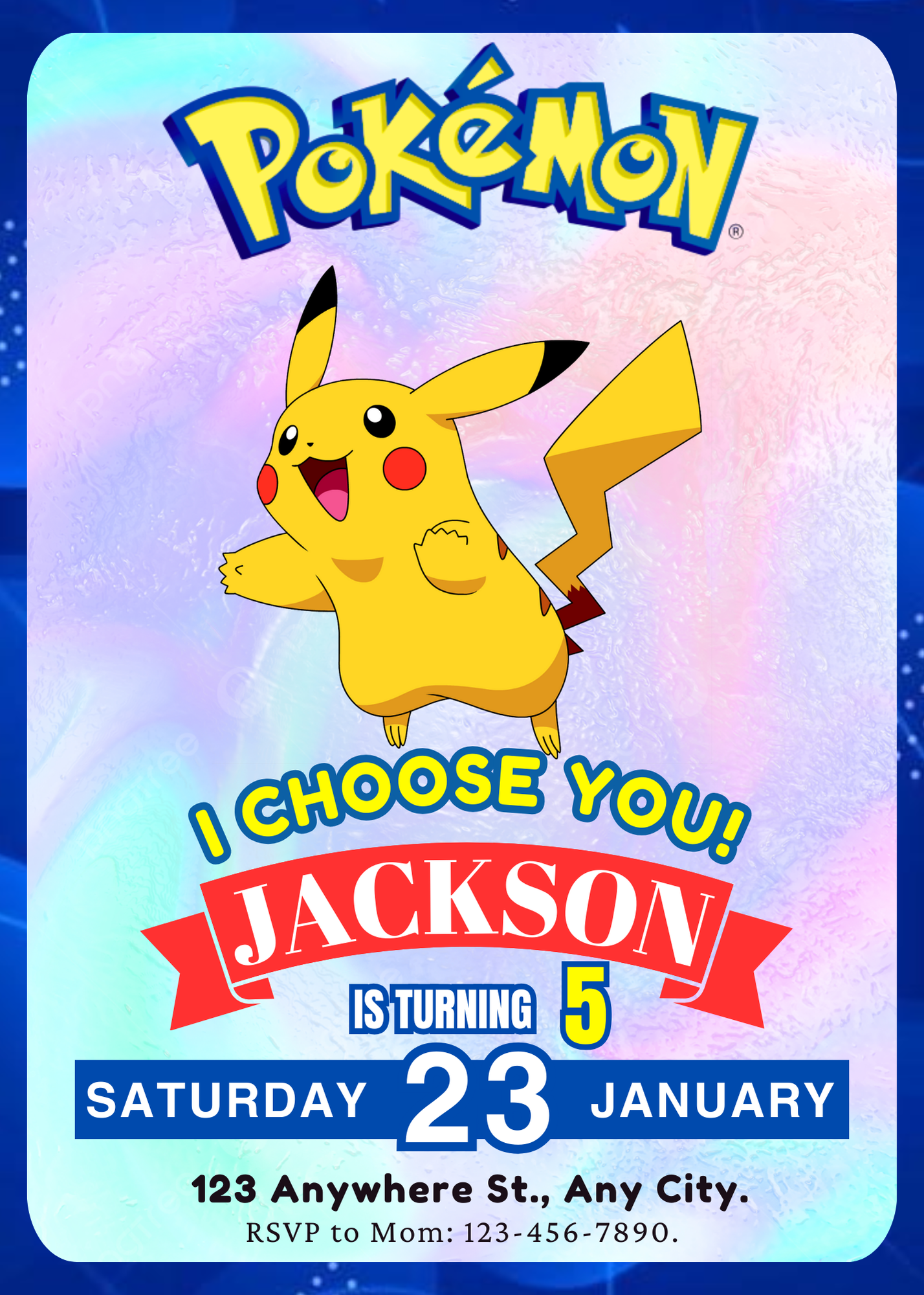 Pikachu Invitation Template | Pokemon Birthday Invite - CreativeRino