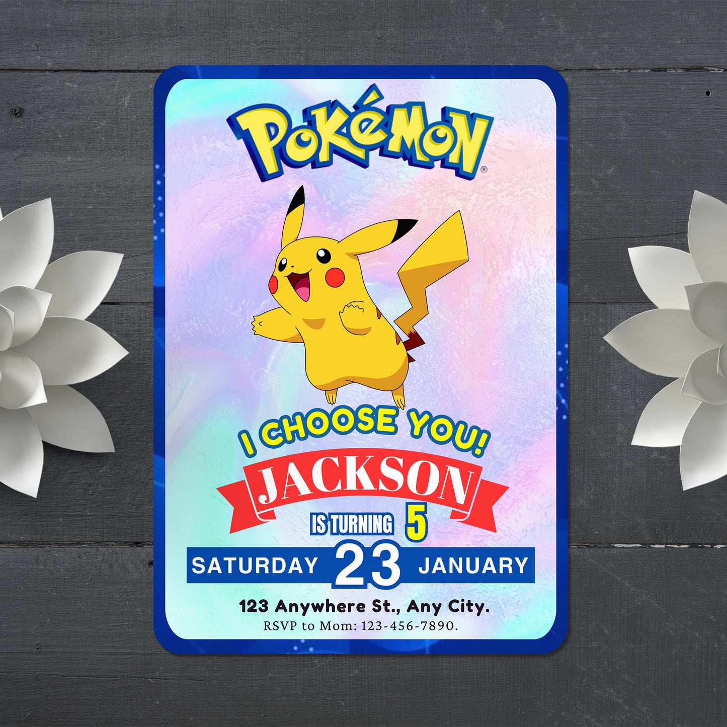 Pikachu Invitation Template | Pokemon Birthday Invite - CreativeRino