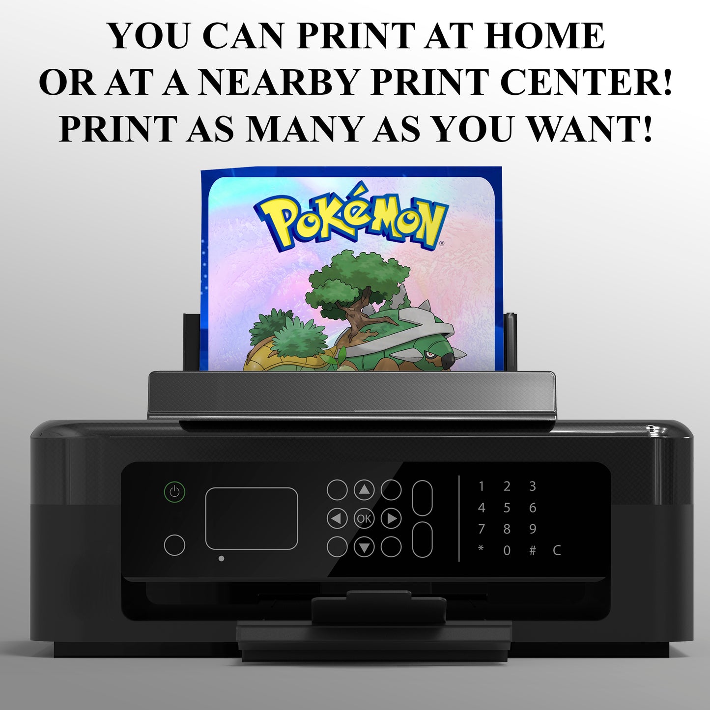 Torterra Invitation Template | Pokemon Birthday Invite - CreativeRino