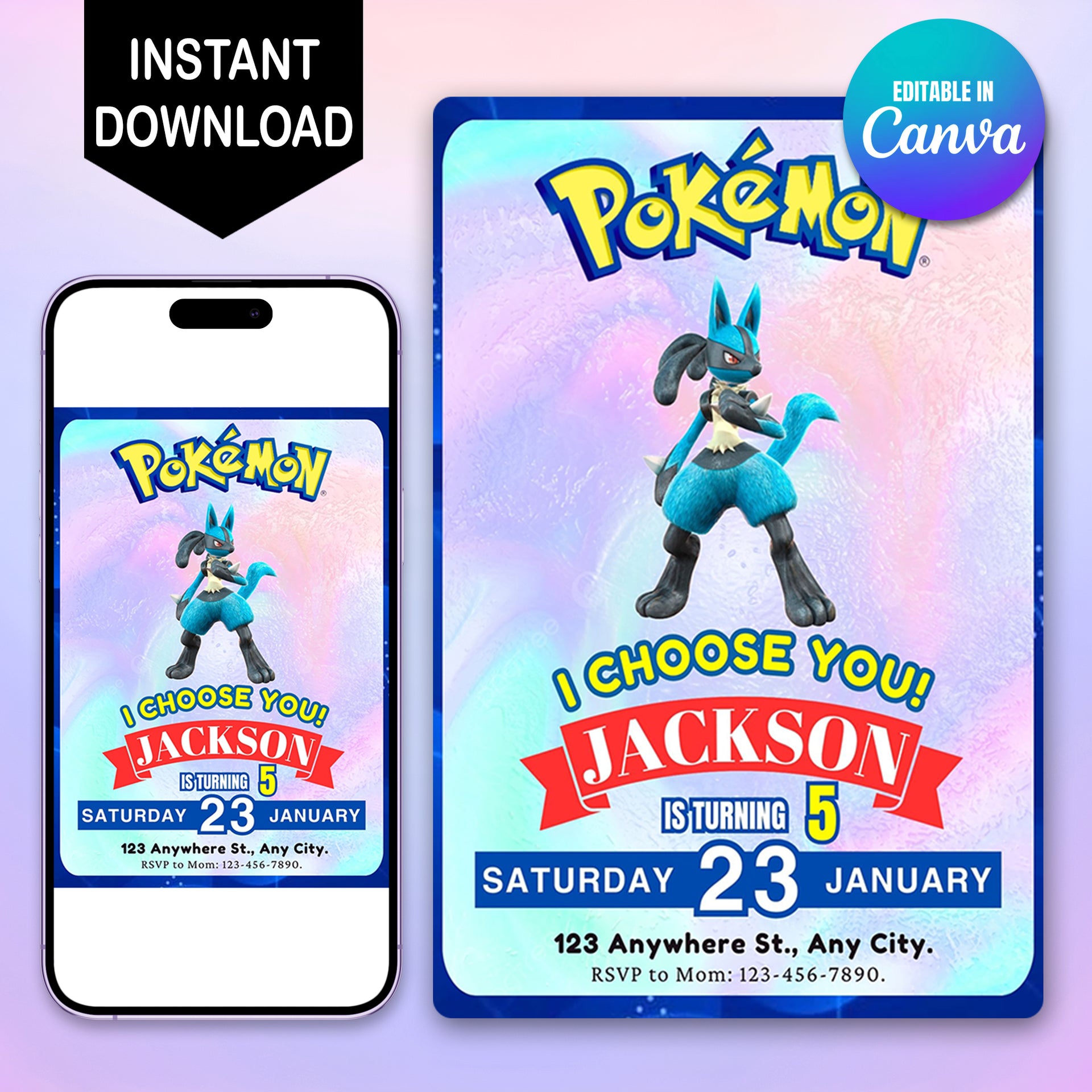 pokemon birthday card free printable Lucario Invitation Template Edition:Kuma Edition Rakdos themed birthday card What is the best