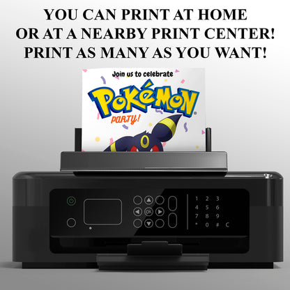 Umbreon Birthday Invitation Template | Pokemon Invite - CreativeRino