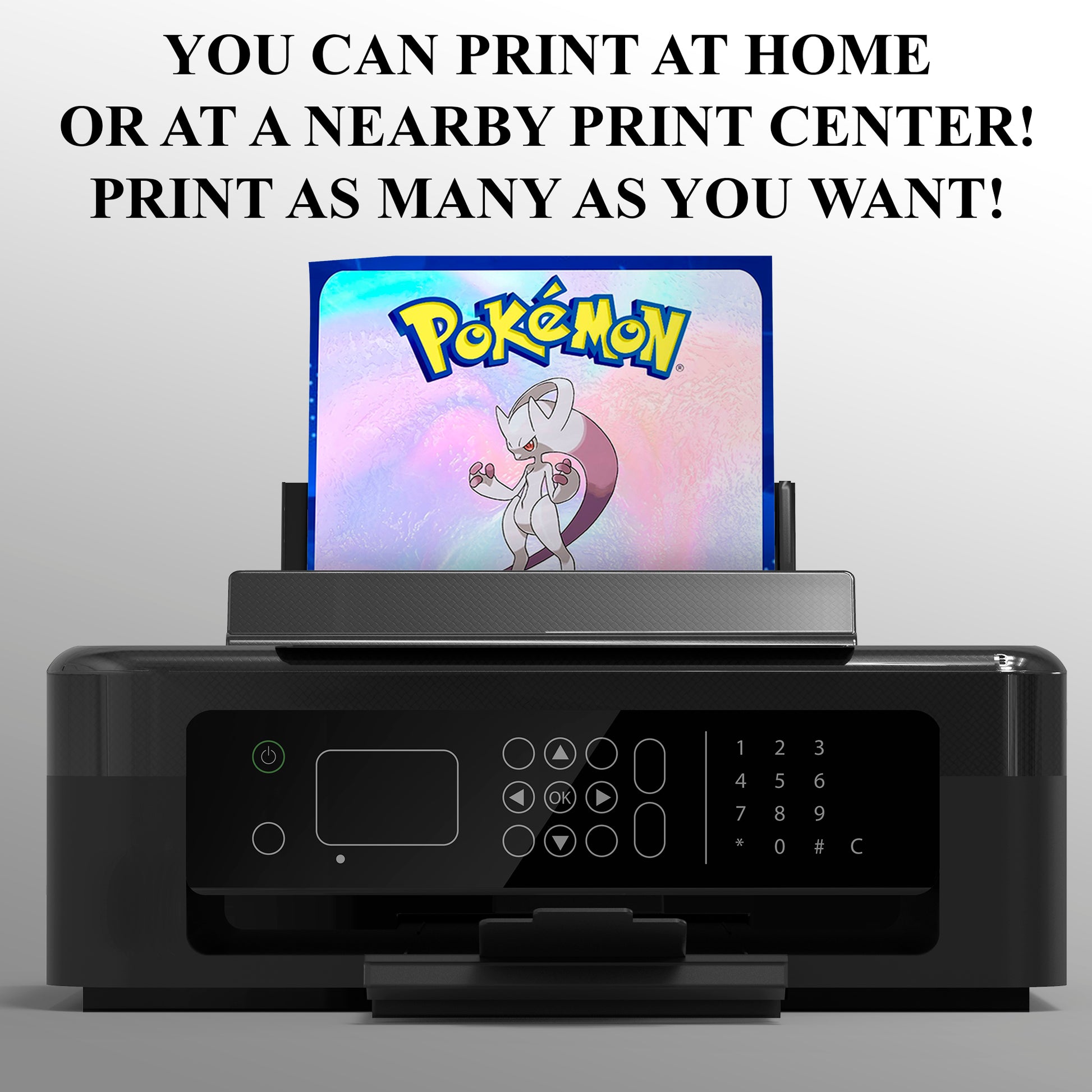 Mewtwo Invitation Template | Pokemon Birthday Invite - CreativeRino