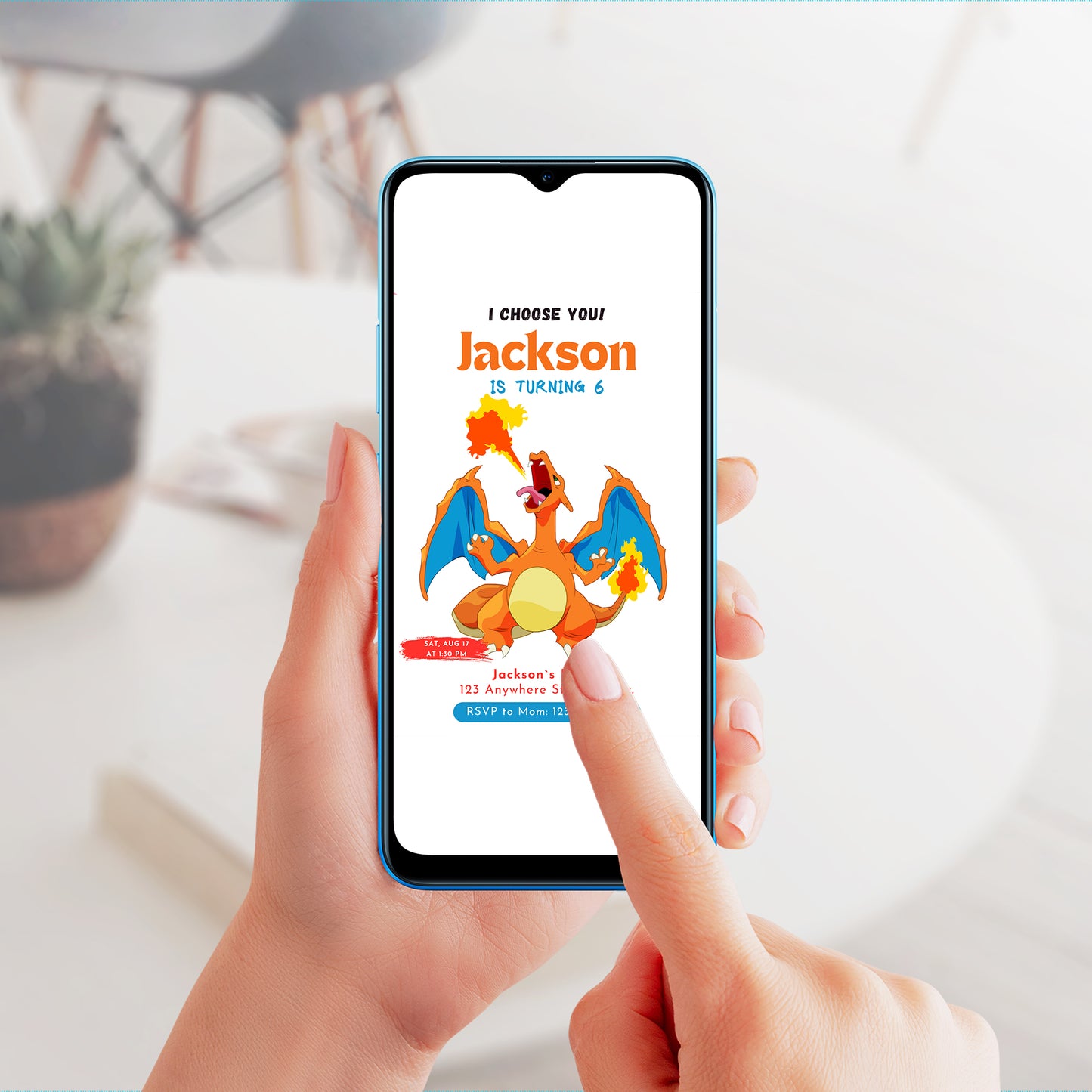 Charizard Birthday Party Invitation Template | Pokemon Invite - CreativeRino