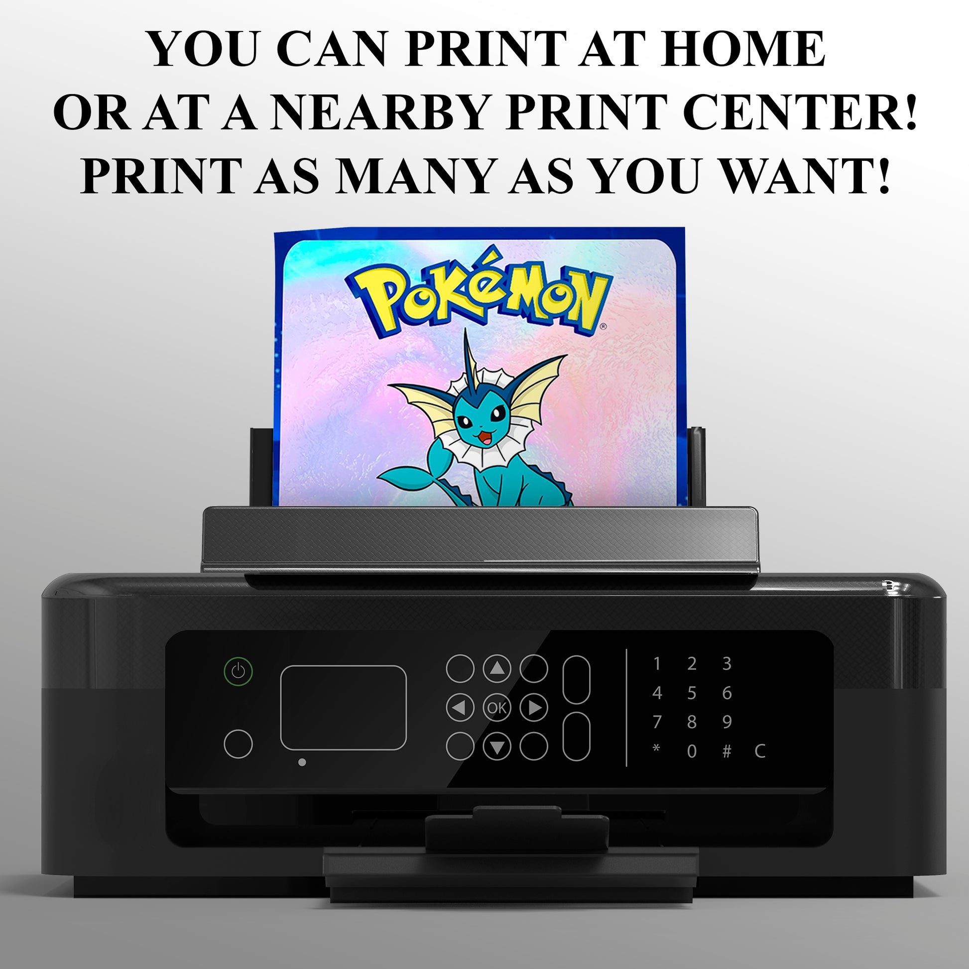 Vaporeon Invitation Template | Pokemon Birthday Invite - CreativeRino
