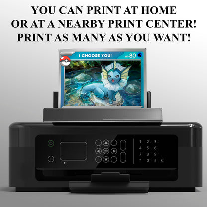 Vaporeon Invitation Template | Pokemon Card Birthday Invite - CreativeRino