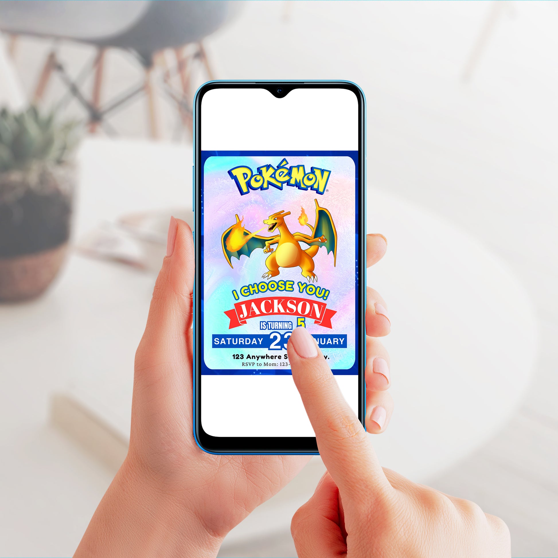Charizard Invitation Template | Pokemon Birthday Invite - CreativeRino