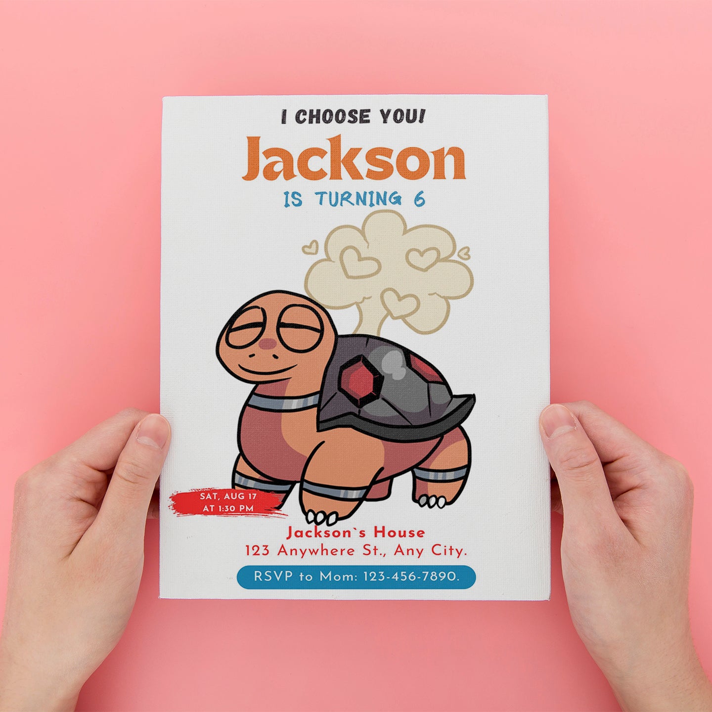 Torkoal Birthday Party Invitation Template | Pokemon Invite - CreativeRino
