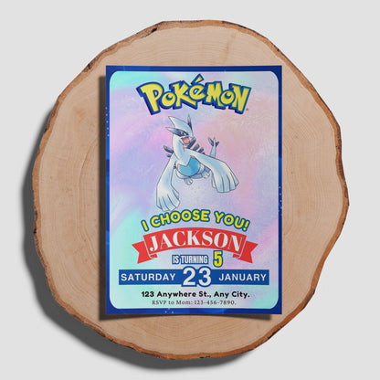 Lugia Invitation Template | Pokemon Birthday Invite - CreativeRino