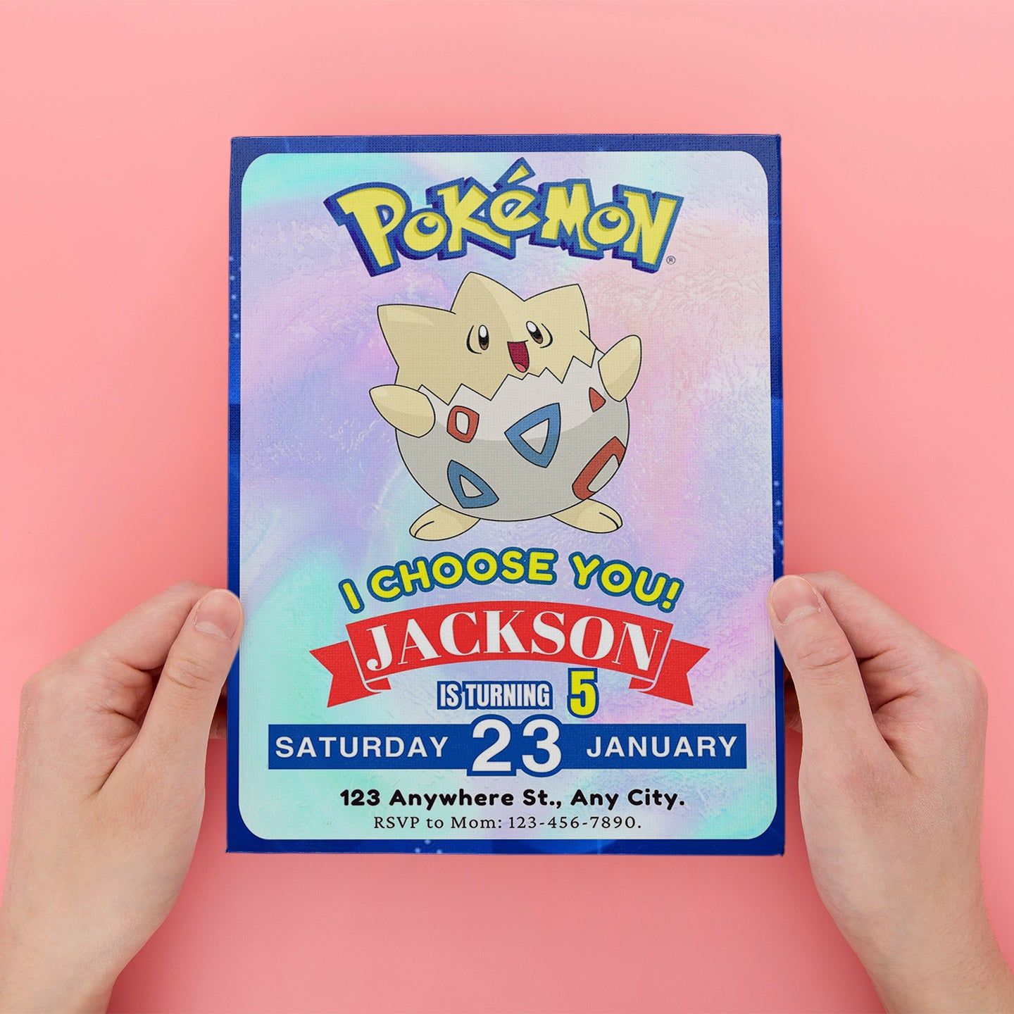 Togepi Invitation Template | Pokemon Birthday Invite - CreativeRino