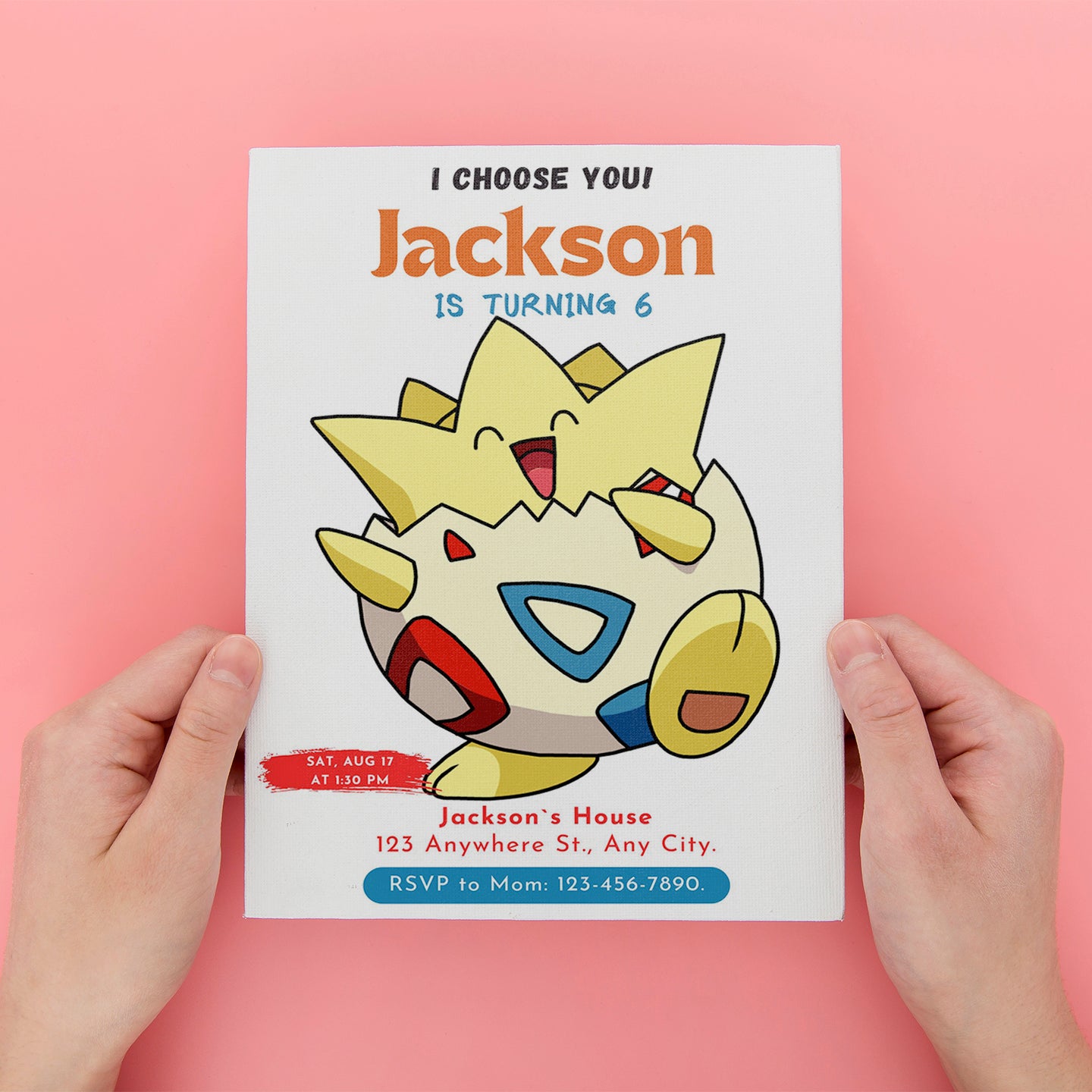 Togepi Birthday Party Invitation Template | Pokemon Invite - CreativeRino