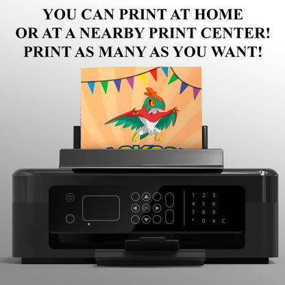 Hawlucha Pokemon Birthday Party Invitation Template - CreativeRino