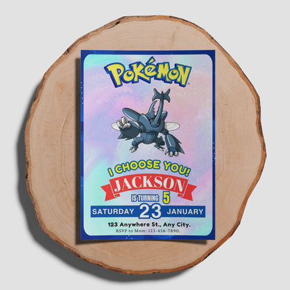 Heracross Invitation Template | Pokemon Birthday Invite - CreativeRino