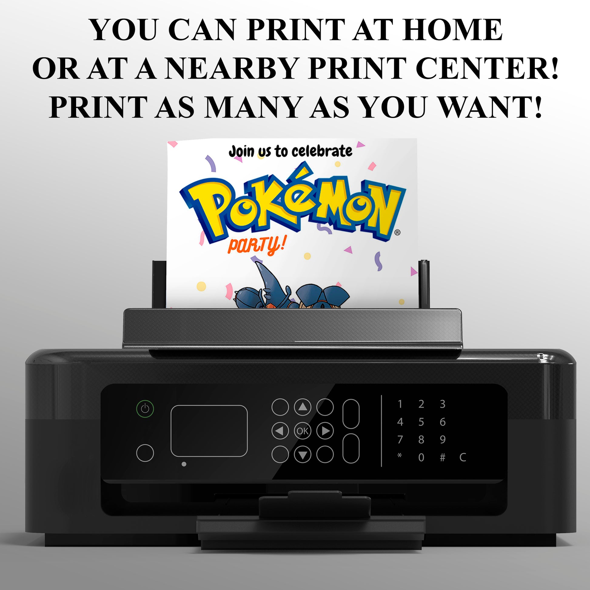 Heracross Birthday Party Invitation Template | Pokemon Invite - CreativeRino