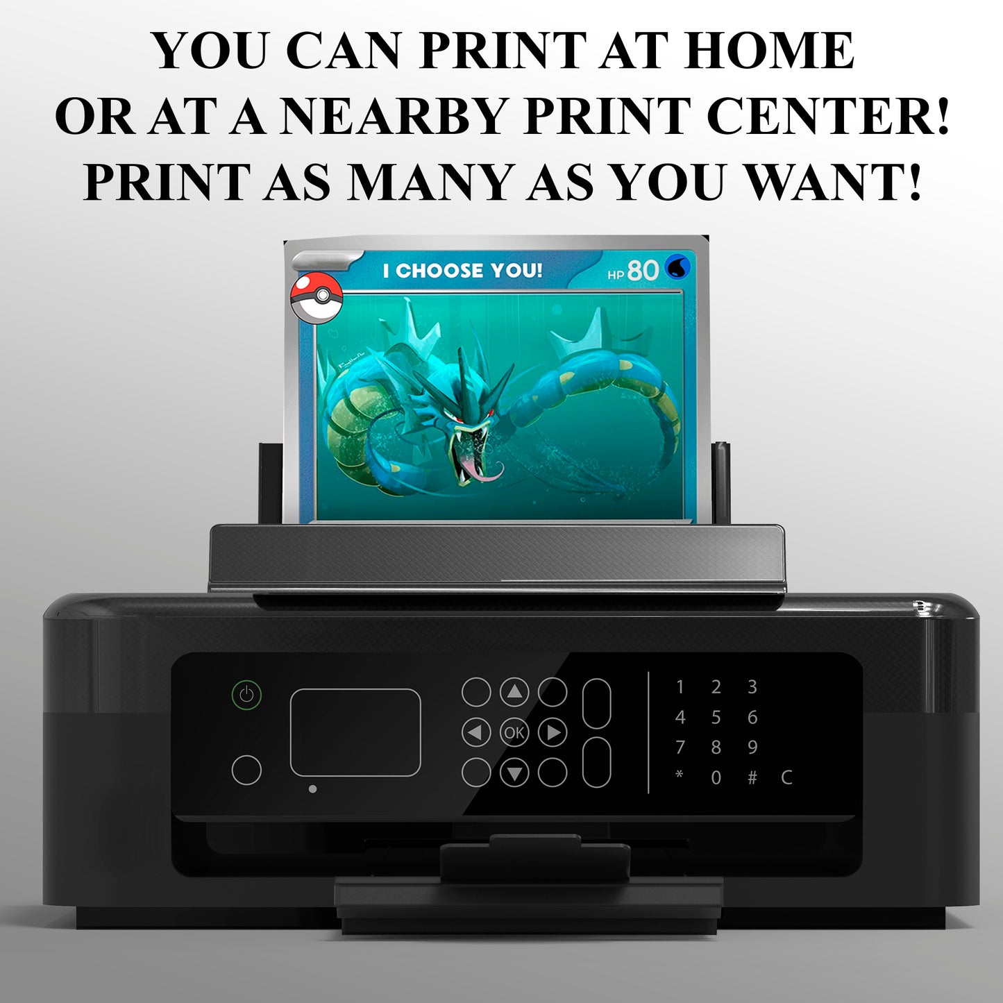 Gyarados Invitation Template | Pokemon Card Birthday Invite - CreativeRino
