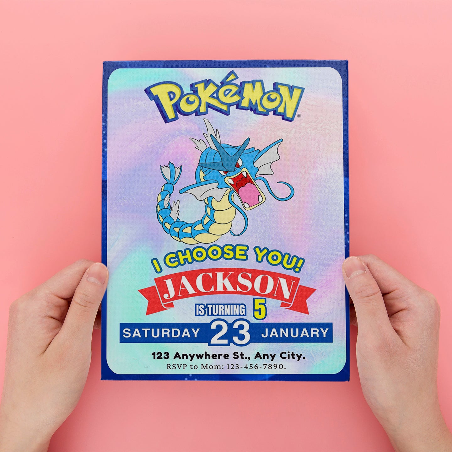 Gyarados Invitation Template | Pokemon Birthday Invite - CreativeRino