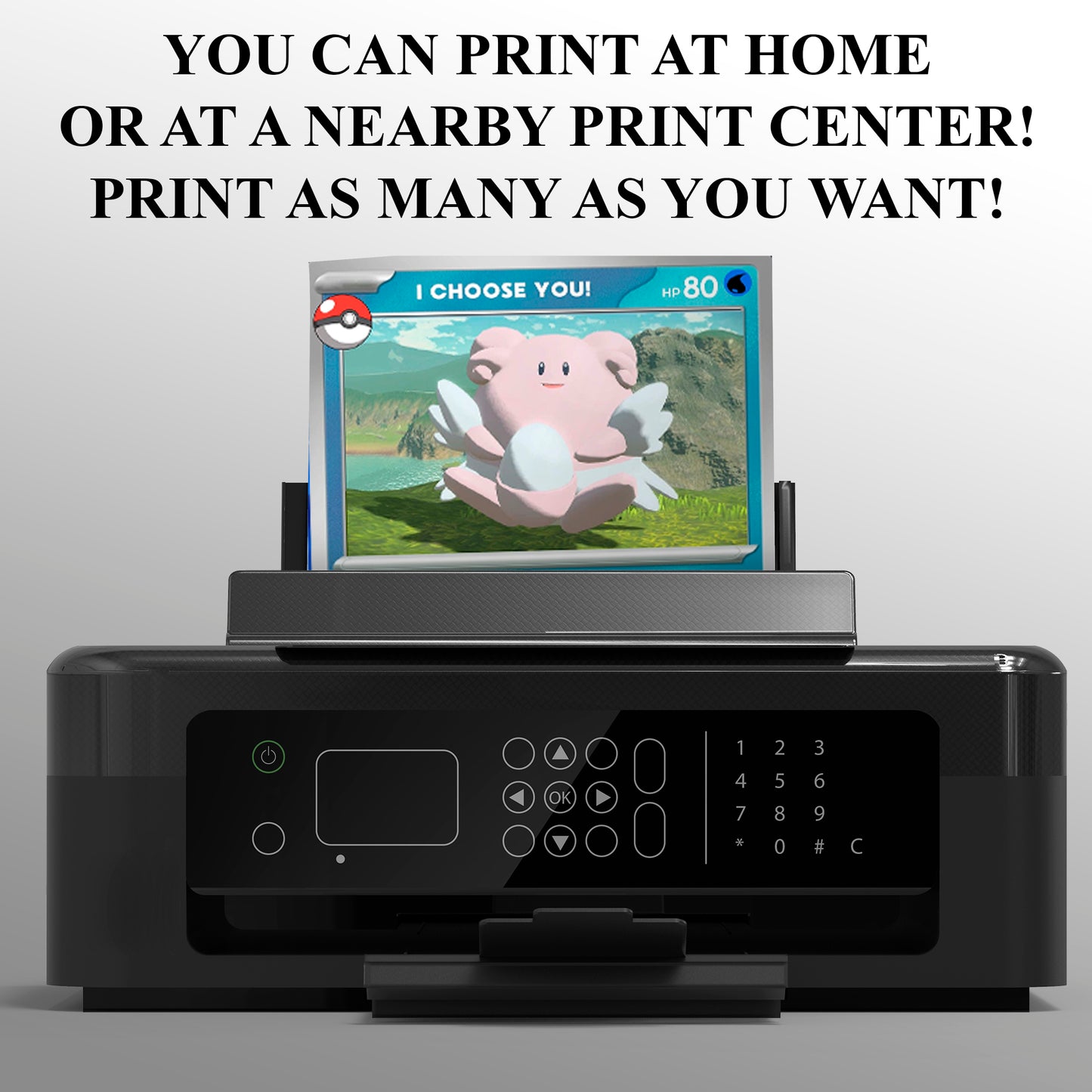 Blissey Invitation Template | Pokemon Card Birthday Invite - CreativeRino