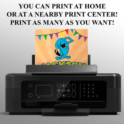 Wobbuffet Pokemon Birthday Party Invitation Template - CreativeRino