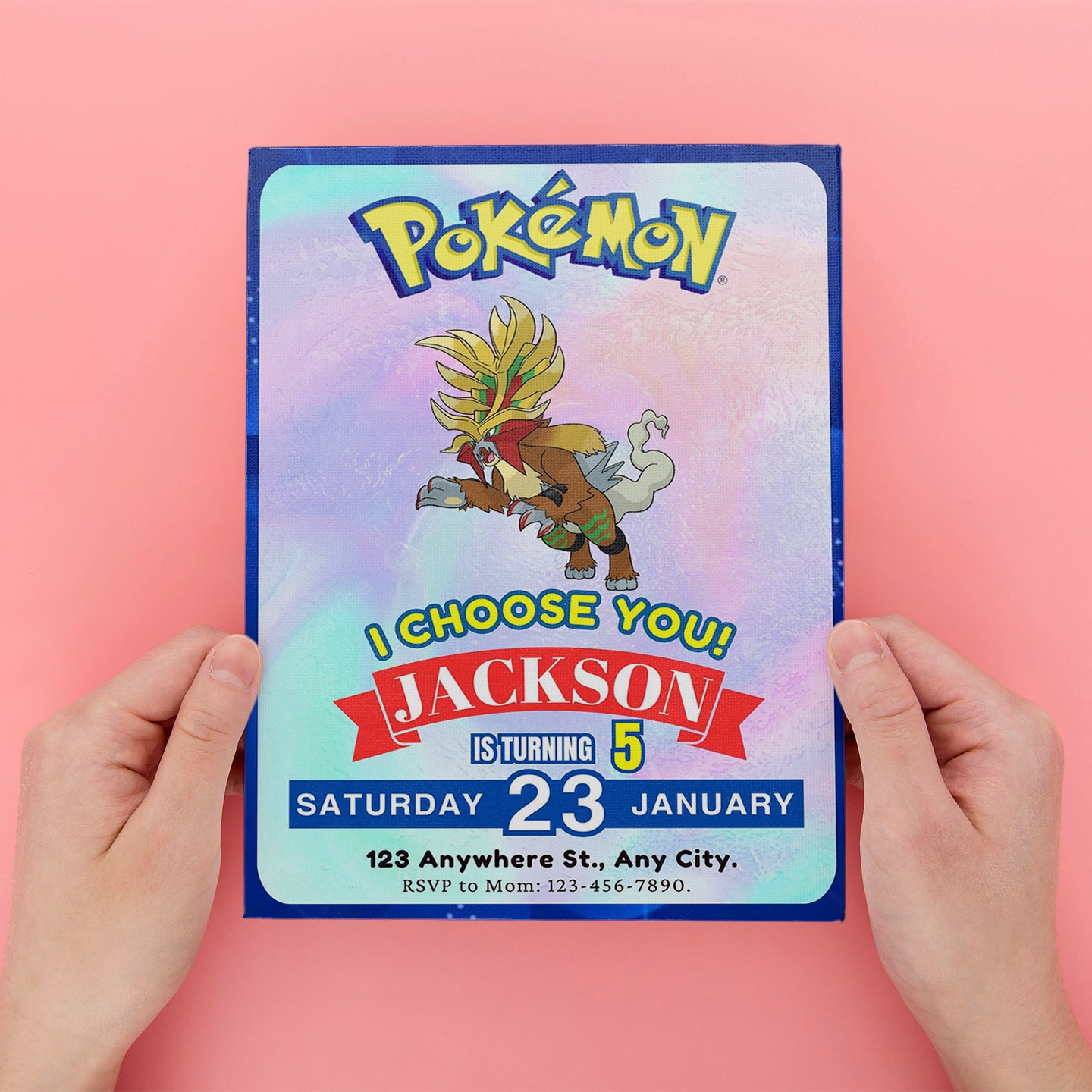 Gouging Fire Invitation Template | Pokemon Birthday Invite - CreativeRino