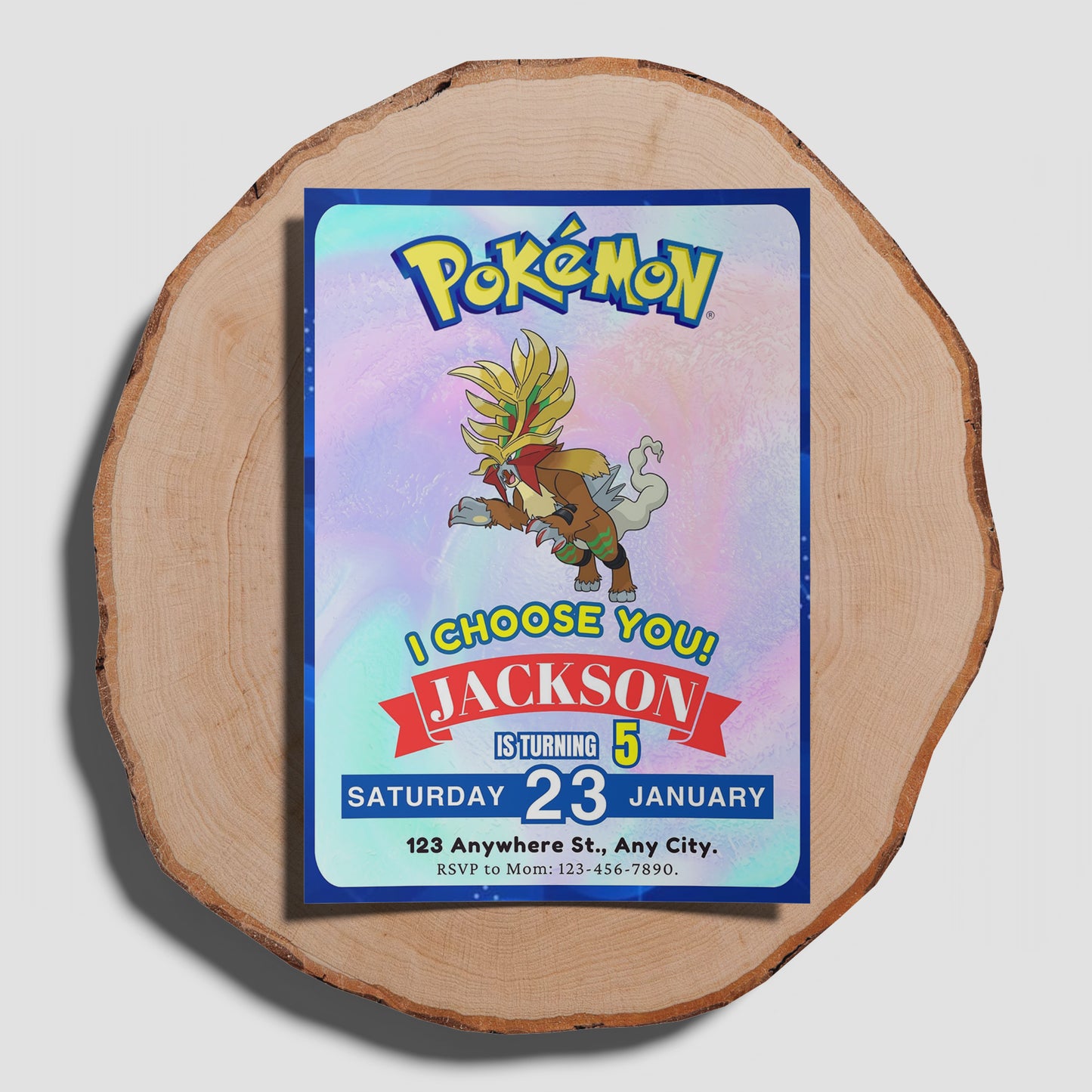 Gouging Fire Invitation Template | Pokemon Birthday Invite - CreativeRino