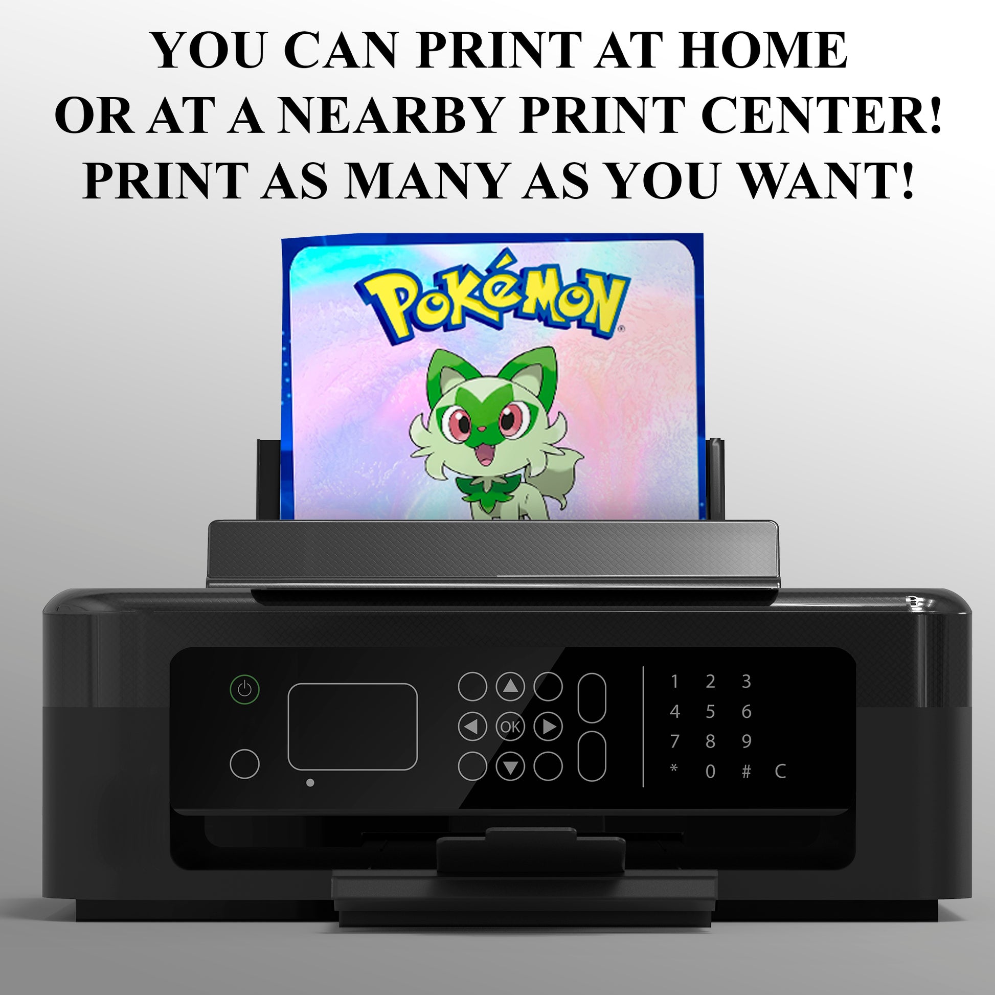 Sprigatito Invitation Template | Pokemon Birthday Invite - CreativeRino