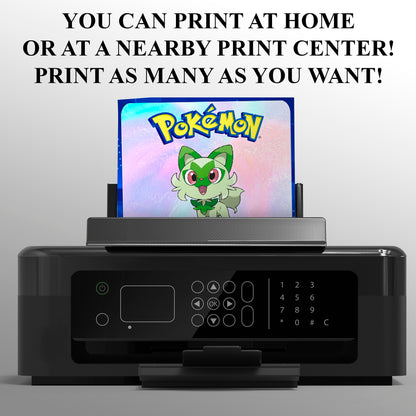 Sprigatito Invitation Template | Pokemon Birthday Invite - CreativeRino