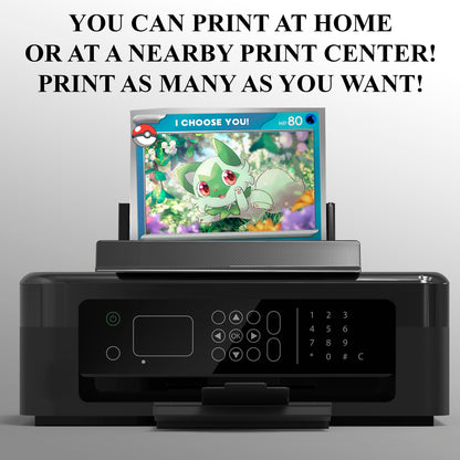 Sprigatito Invitation Template | Pokemon Card Birthday Invite - CreativeRino