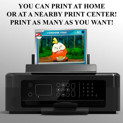 Fuecoco Invitation Template | Pokemon Card Birthday Invite - CreativeRino