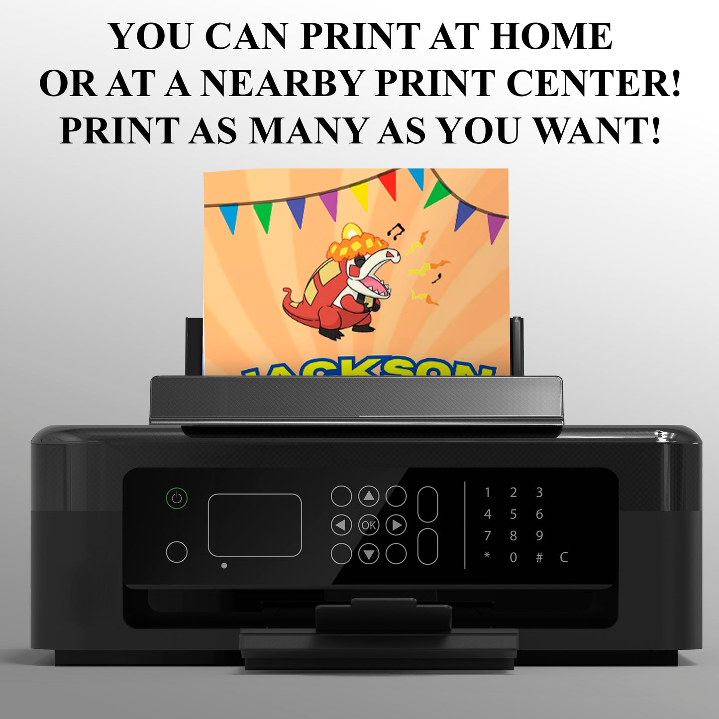Crocalor Pokemon Birthday Party Invitation Template - CreativeRino
