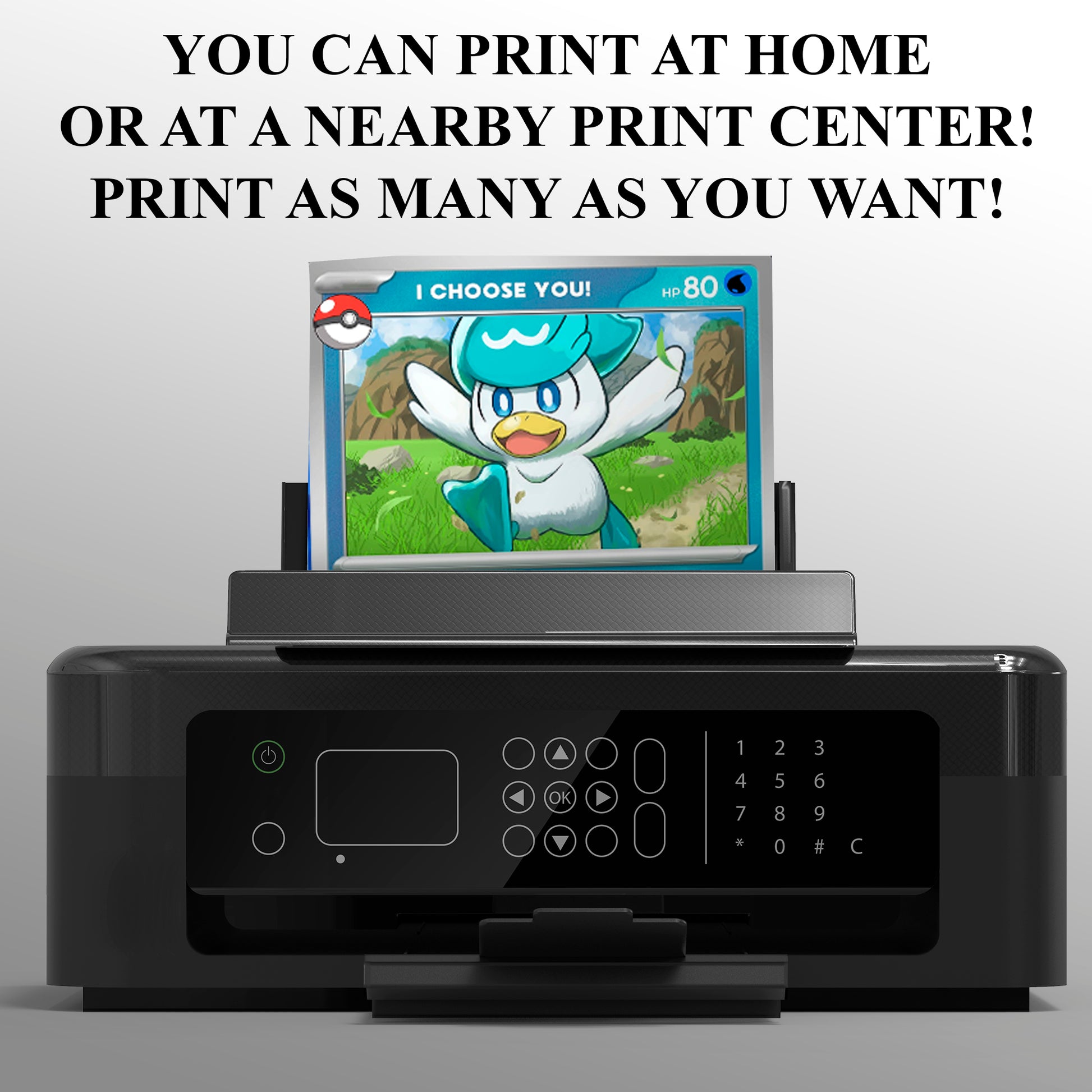 Quaxly Invitation Template | Pokemon Card Birthday Invite - CreativeRino