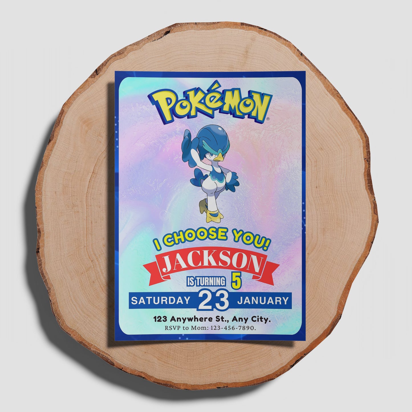 Quaxwell Invitation Template | Pokemon Birthday Invite - CreativeRino