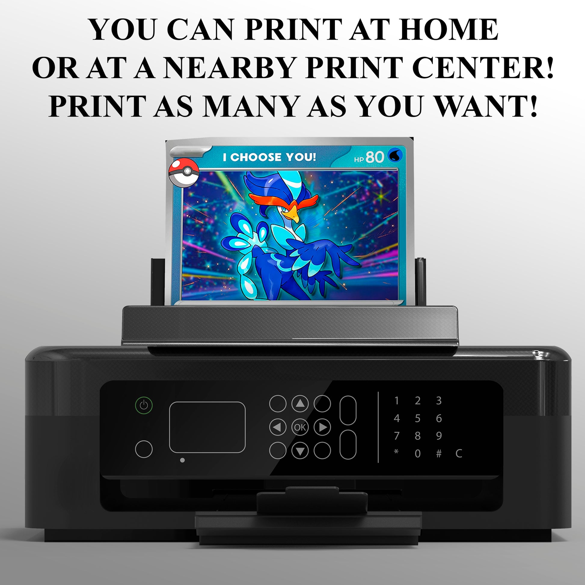 Quaquaval Invitation Template | Pokemon Card Birthday Invite - CreativeRino