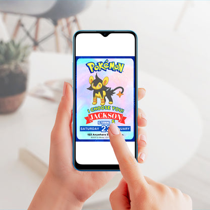 Luxray Invitation Template | Pokemon Birthday Invite - CreativeRino