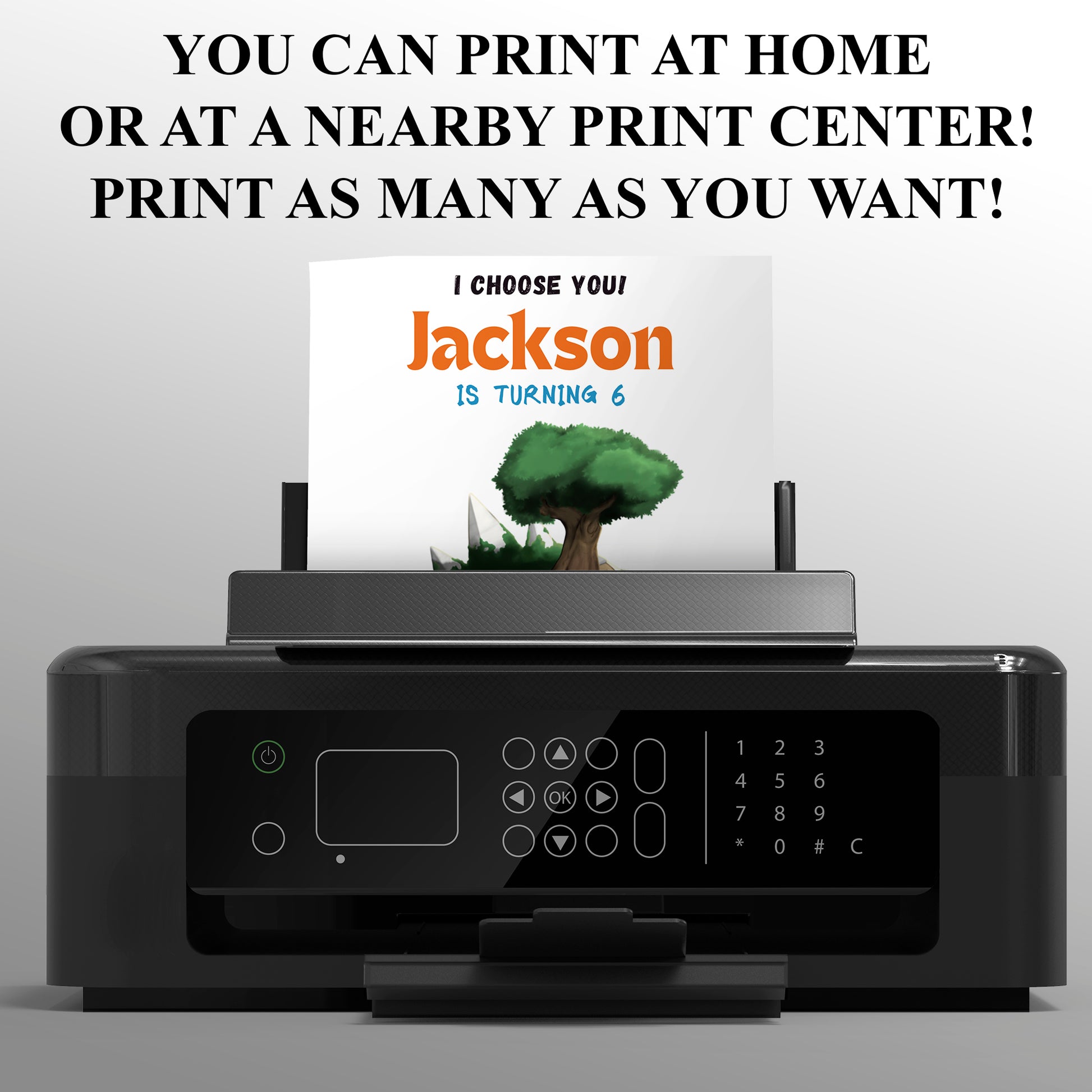 Torterra Birthday Party Invitation Template | Pokemon Invite - CreativeRino