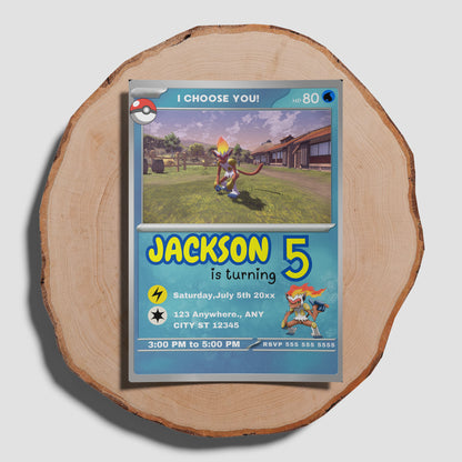 Infernape Invitation Template | Pokemon Card Birthday Invite - CreativeRino