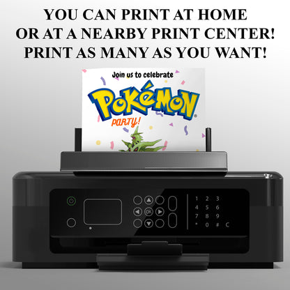 Tyranitar Birthday Invitation Template | Pokemon Invite - CreativeRino