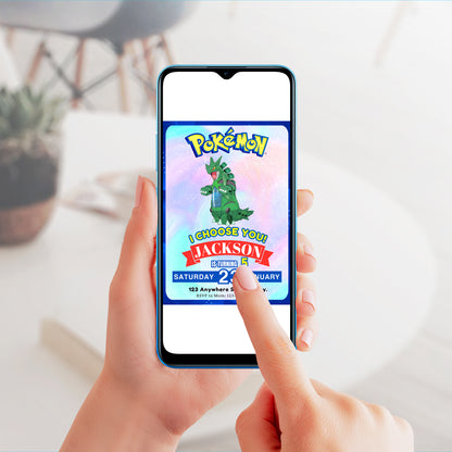 Tyranitar Invitation Template | Pokemon Birthday Invite - CreativeRino