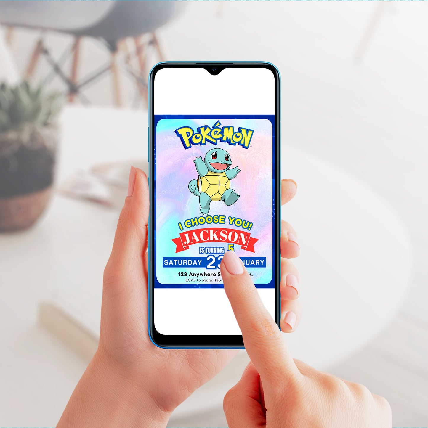 Squirtle Invitation Template | Pokemon Birthday Invite - CreativeRino