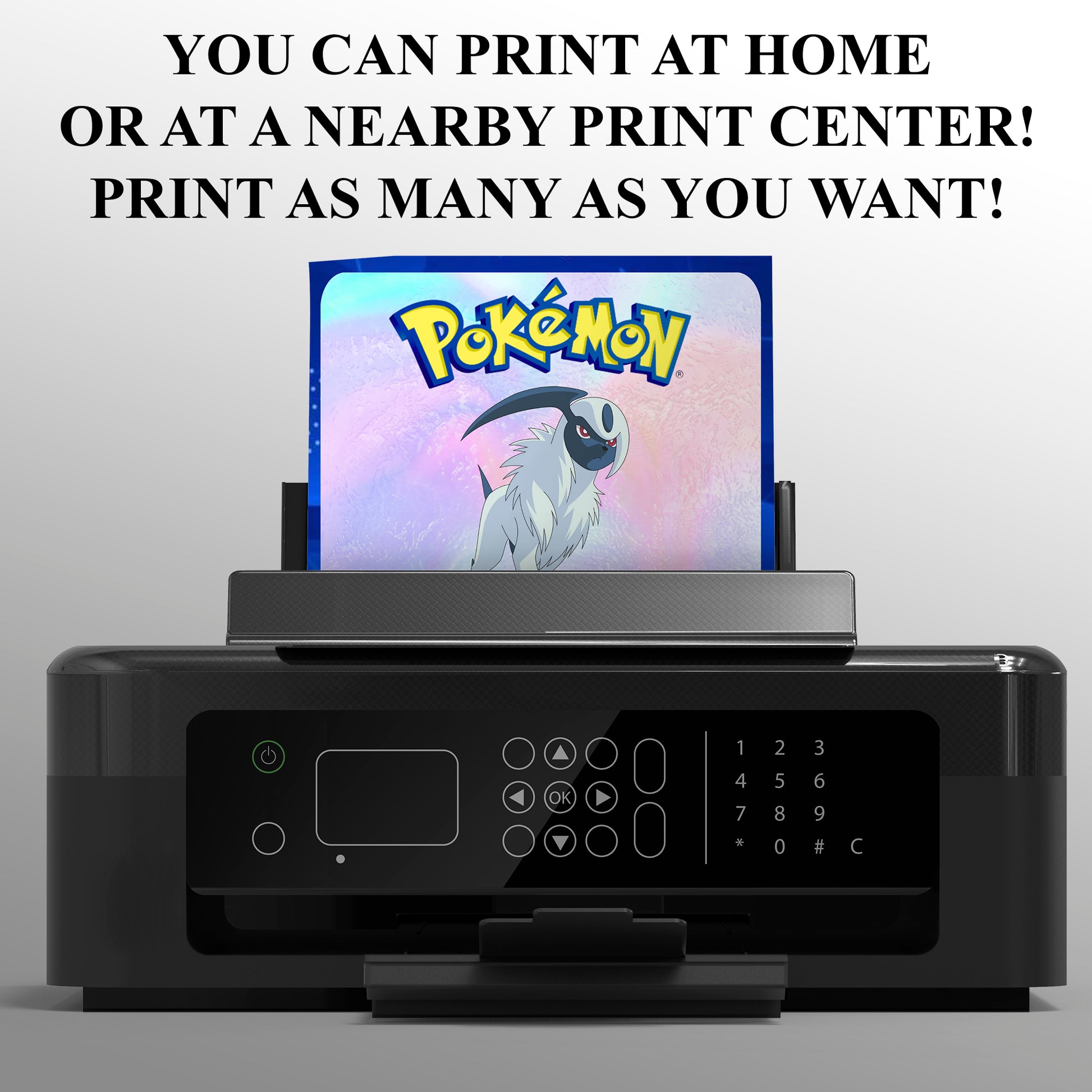 Absol Invitation Template | Pokemon Birthday Invite - CreativeRino