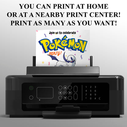 Absol Birthday Invitation Template | Pokemon Invite - CreativeRino