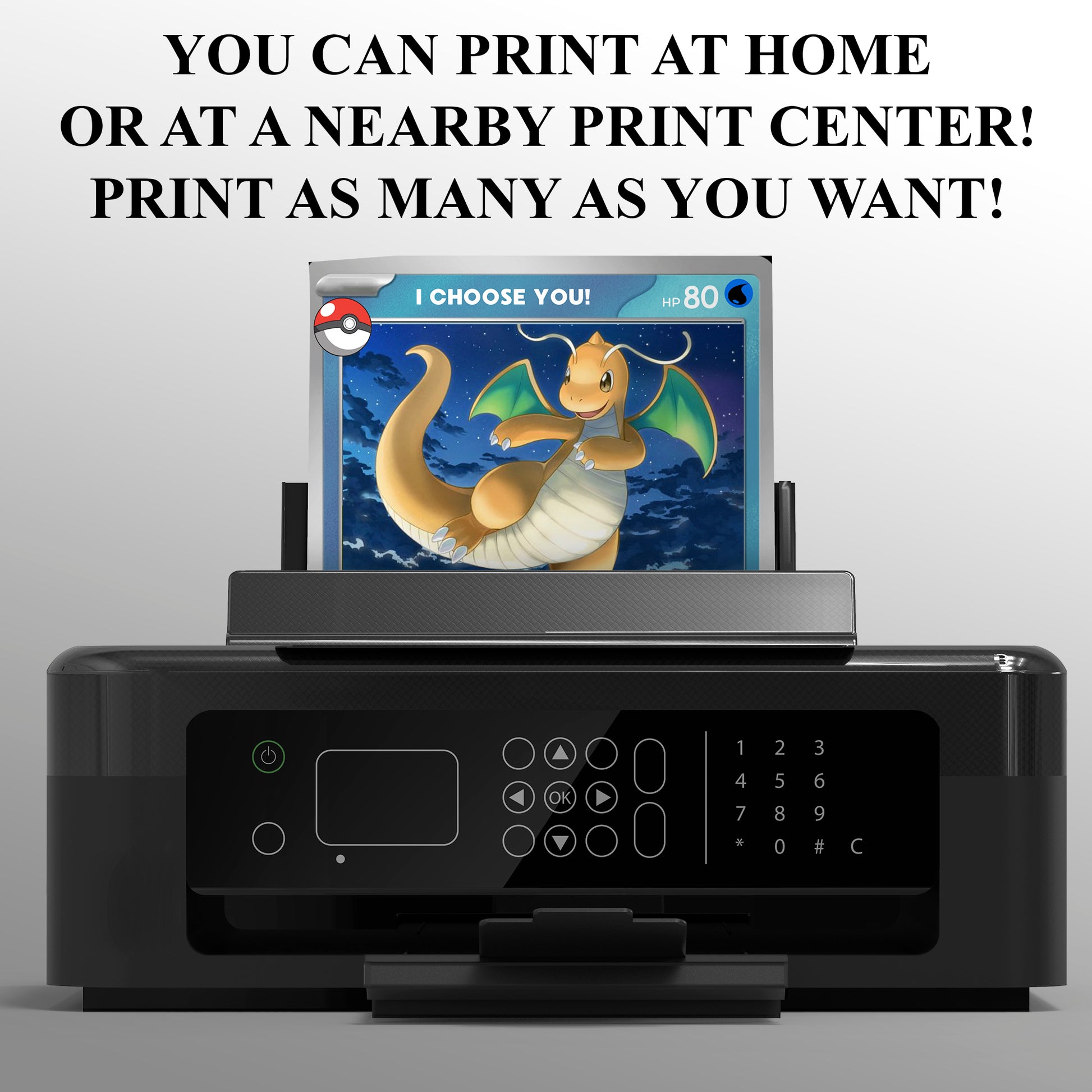 Dragonite Invitation Template | Pokemon Card Birthday Invite - CreativeRino