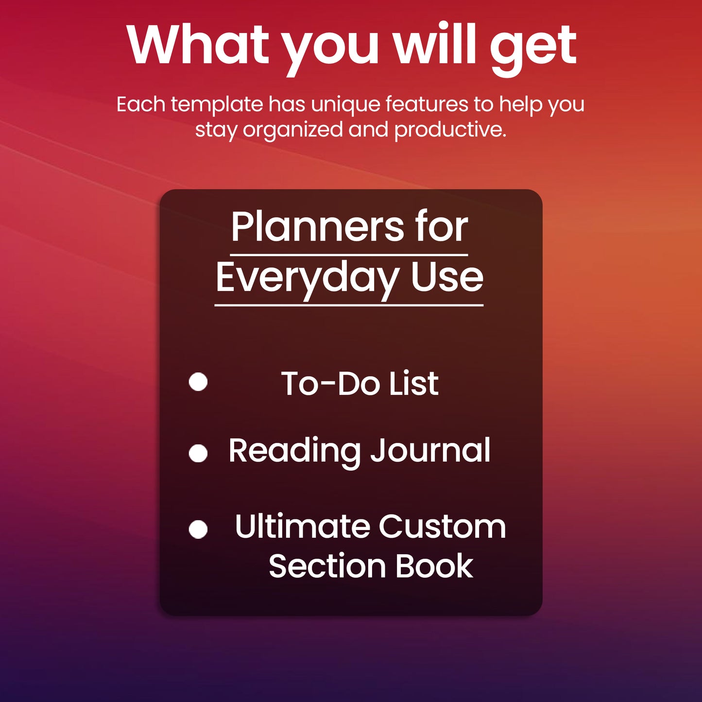 3 Supernote Planners for Everyday Use Planner Template Bundle