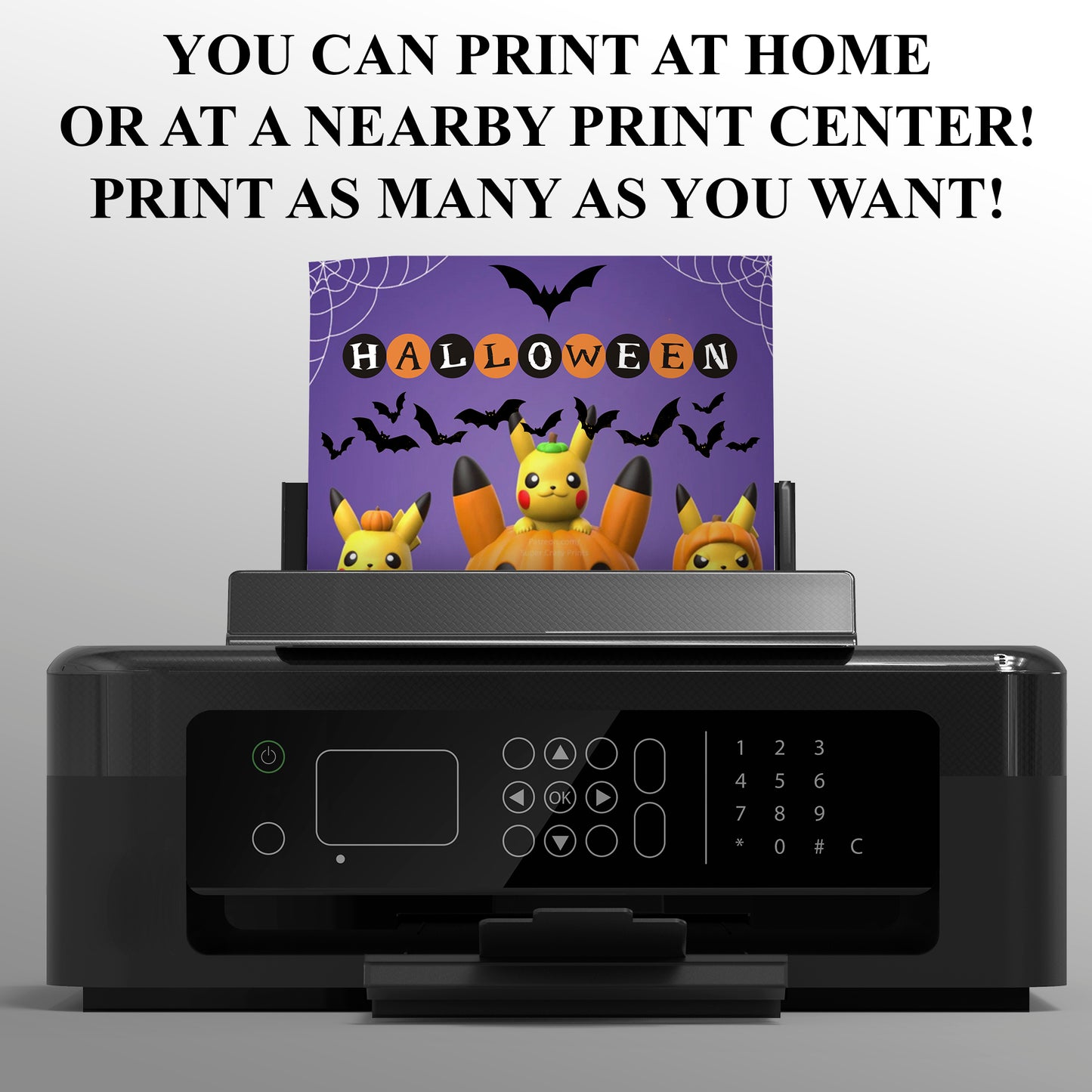 Pikachu Pokemon Halloween Invitation Template - CreativeRino